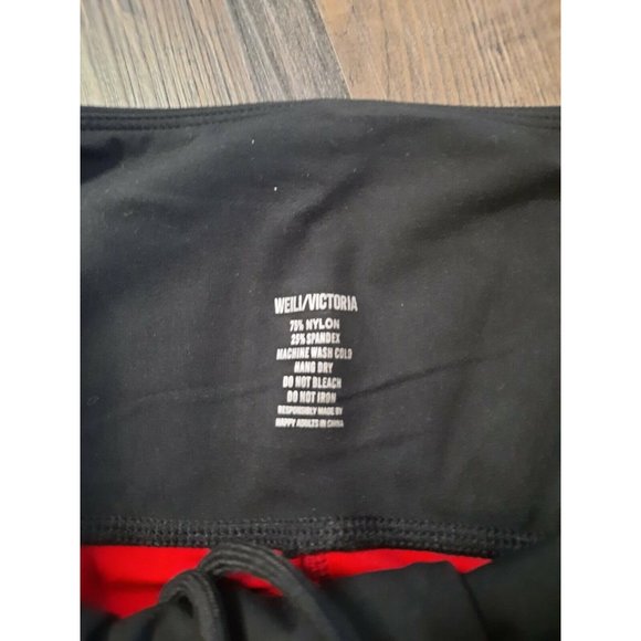 Grrrl Clothing Leggings weili/Victoria red black 26 x 15.5 - Picture 2 of 7